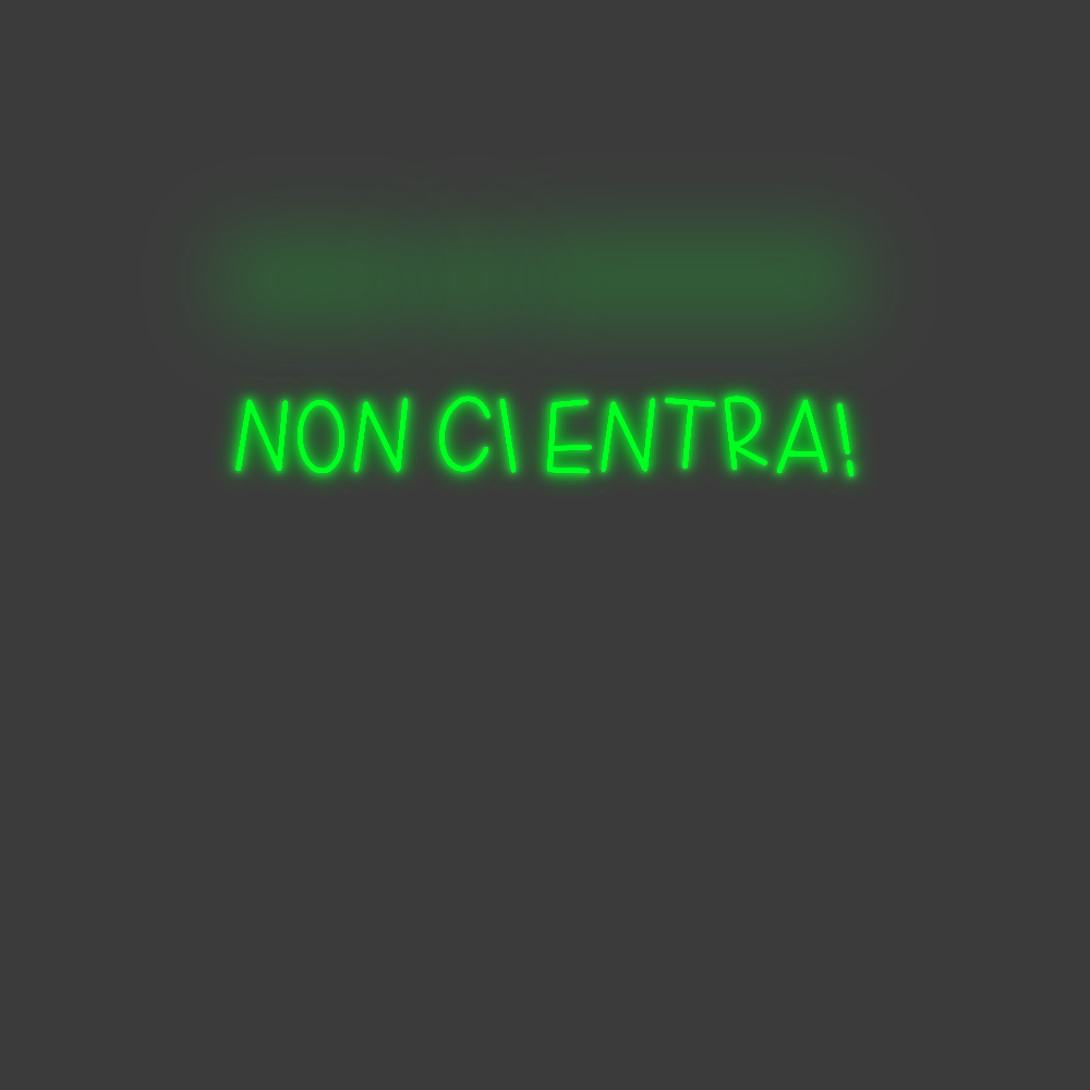 La tua scrittina Non ci entra!