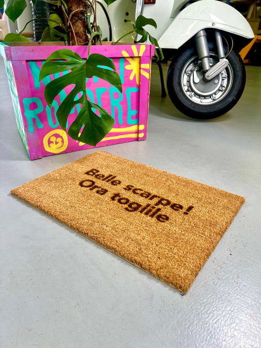 Zerbino "Belle scarpe! Ora toglile"