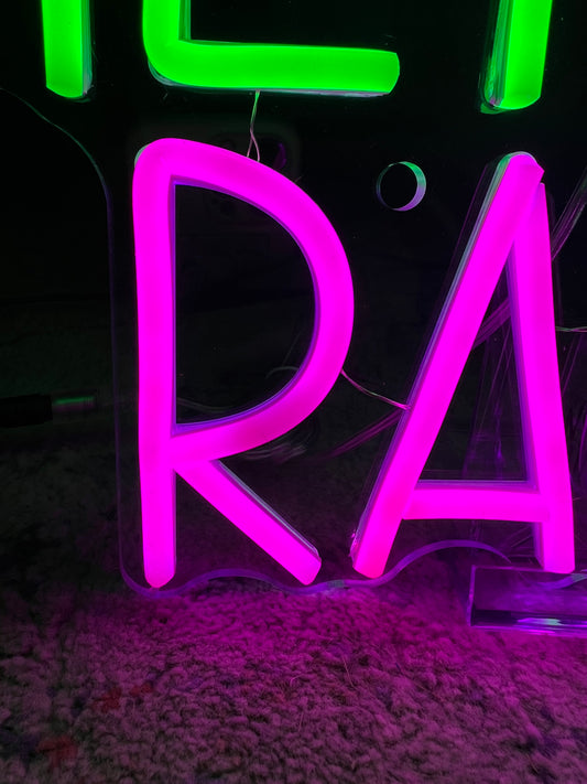 CHE FATICA RAGA (graffiata + led bruciato)