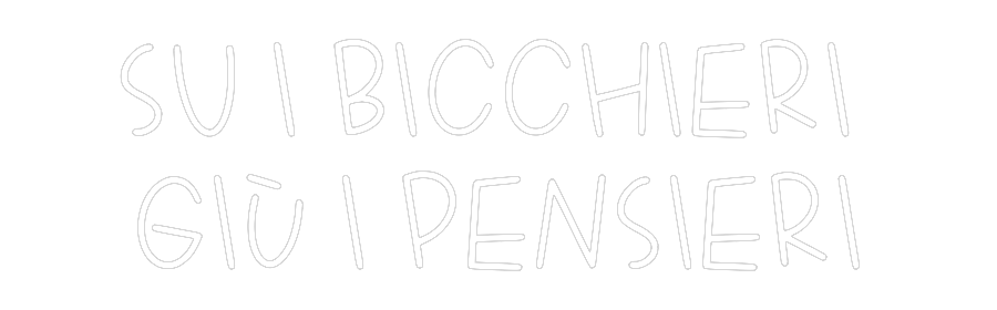 La tua scrittina su i bicchier...