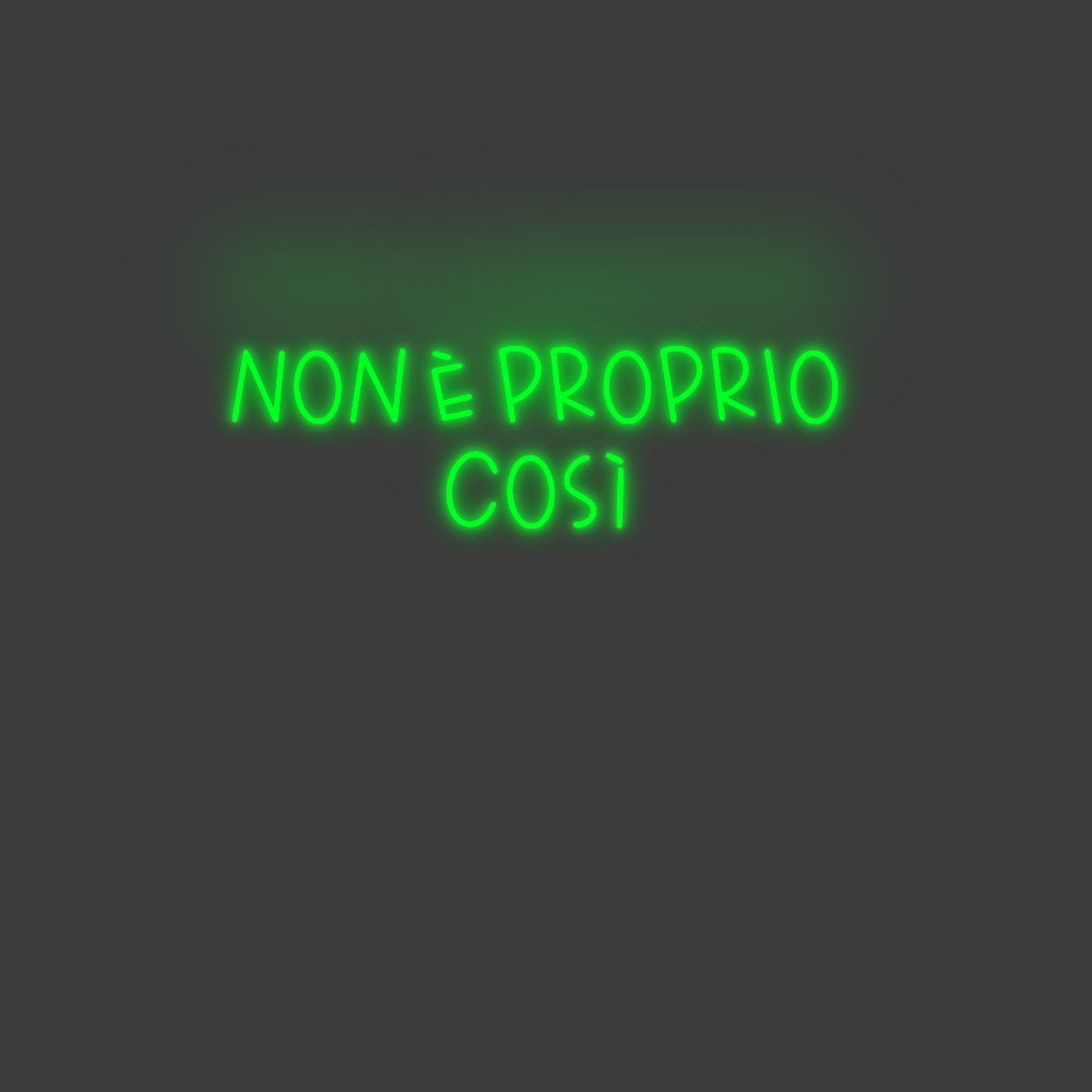 La tua scrittina Non è proprio...