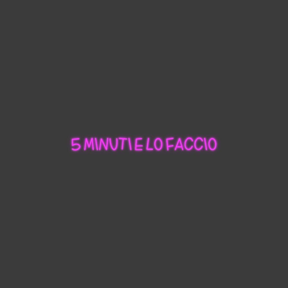 La tua scrittina 5 minuti e lo...