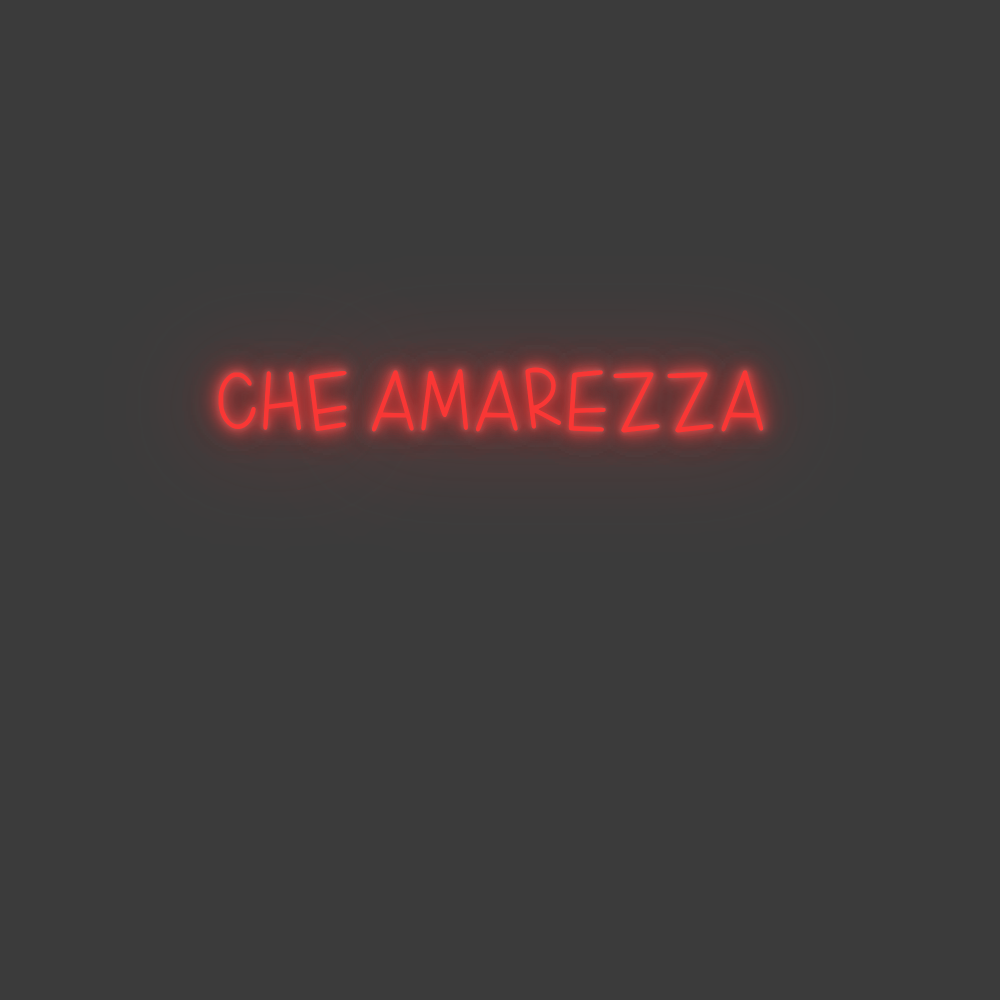 La tua scrittina CHE amarezza
