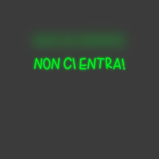 La tua scrittina Non ci entra!