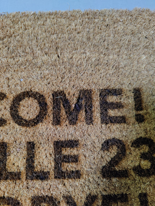 Zerbino "Welcome! Ma alle 23 goodbye!" (bruciacchiato)