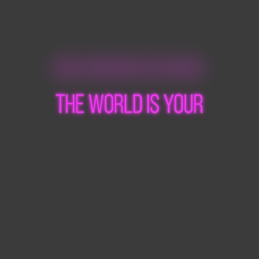 La tua scrittina The world is ...