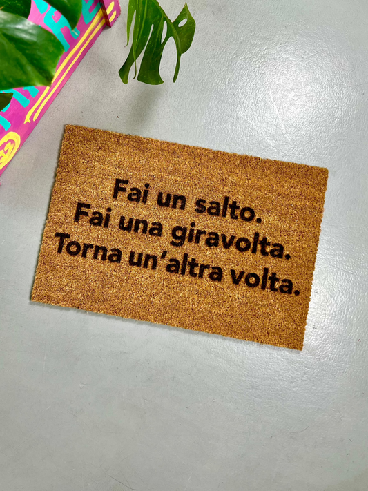Zerbino "Fai un salto. Fai una giravolta. Torna un'altra volta"
