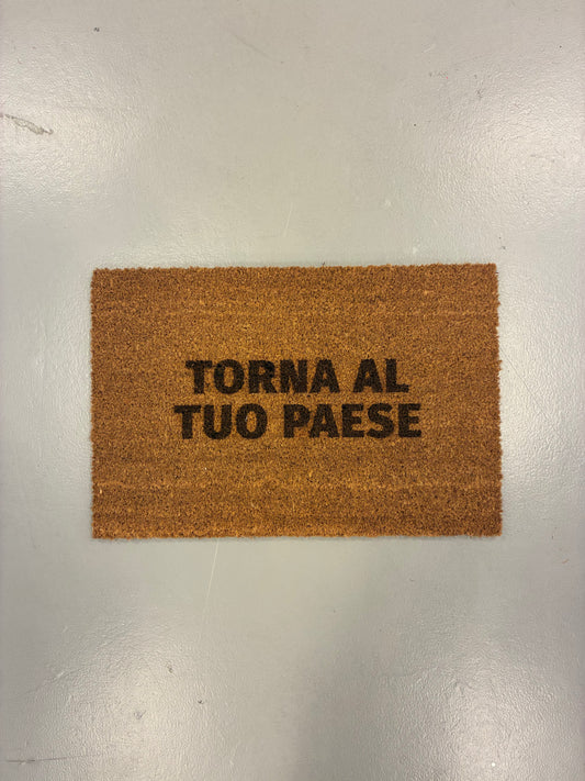 Zerbino "Torna al tuo paese" (bruciacchiato)