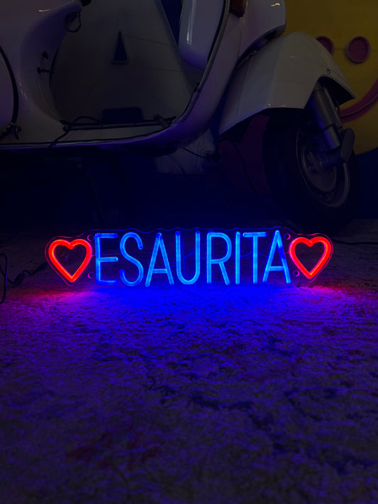 ESAURITA (graffiata + led bruciato)