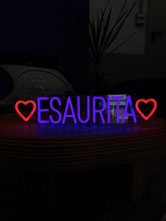 ESAURITA (graffiata + led bruciato)