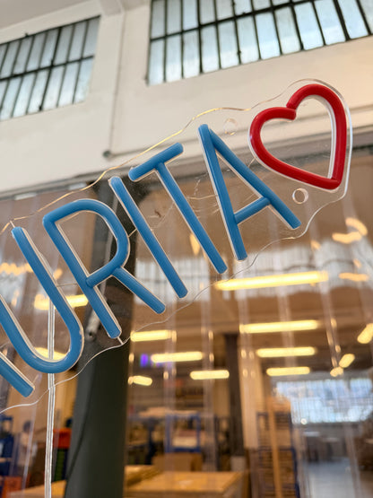 ESAURITA (graffiata + led bruciato)