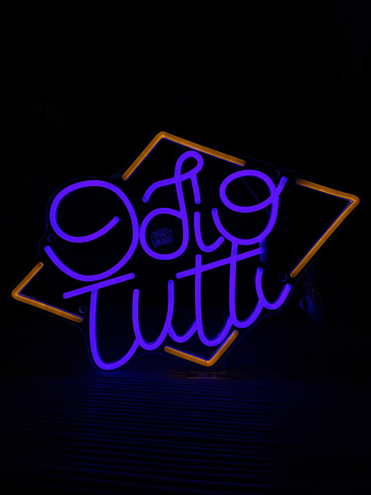 ODIO TUTTI (graffiata + led bruciato)