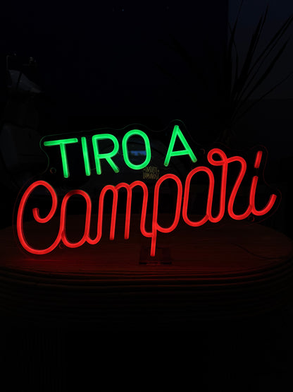 TIRO A CAMPARI (graffiata + led bruciato)