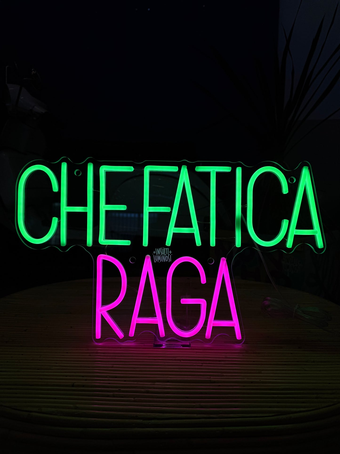 CHE FATICA RAGA (graffiata + led bruciato)