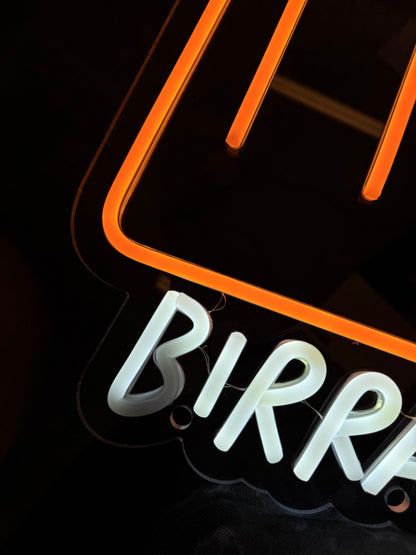 BIRRA (graffiata + led bruciato)