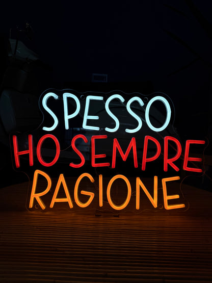 SPESSO HO SEMPRE RAGIONE (graffiata)