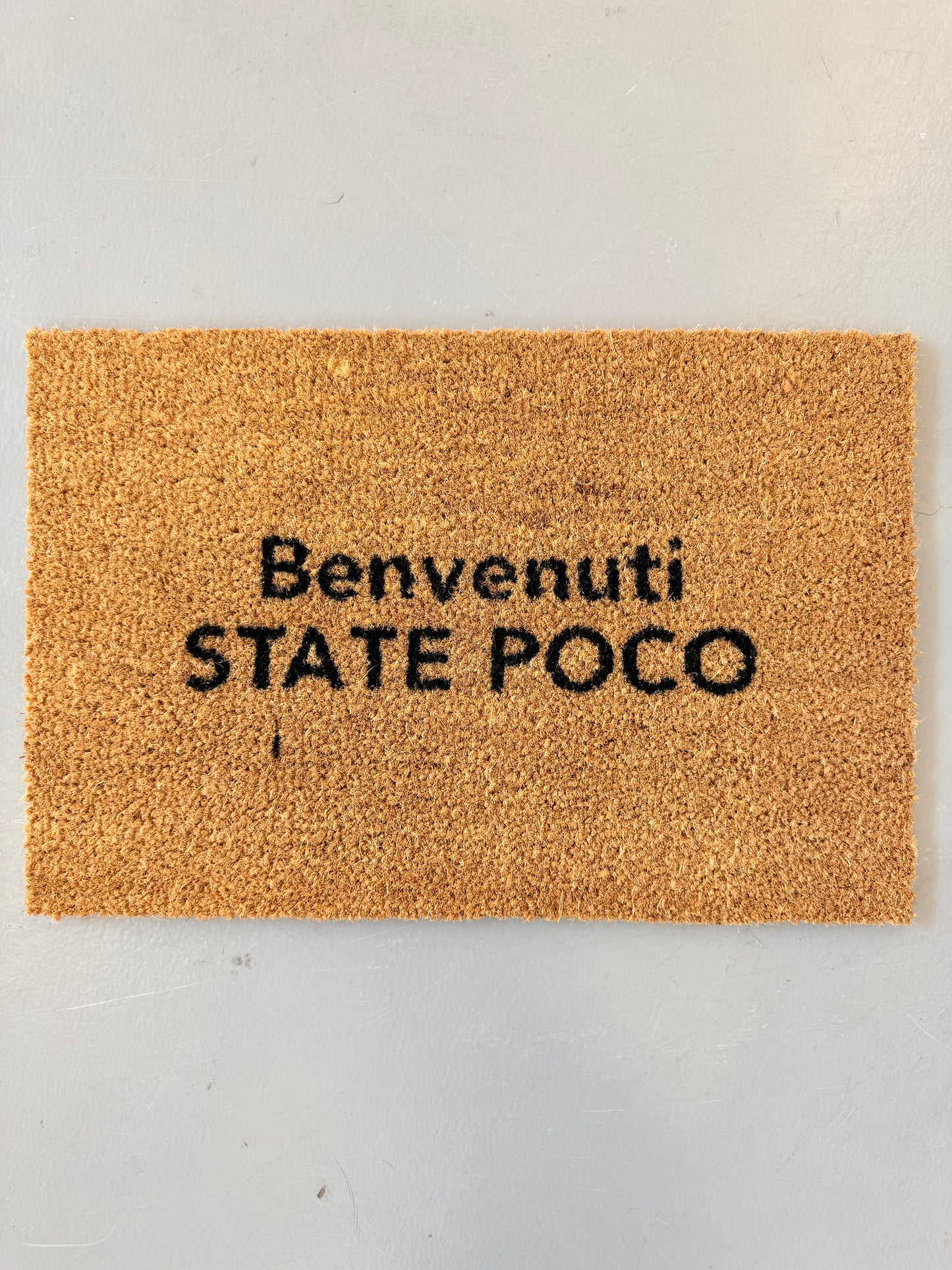Zerbino "Benvenuti STATE POCO" (macchiato)