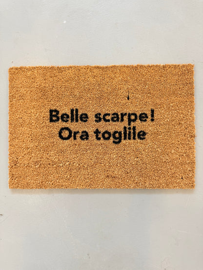 Zerbino "Belle scarpe, ora toglile" (macchiato)