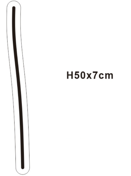 La tua insegna: linea verticale, colore: blu