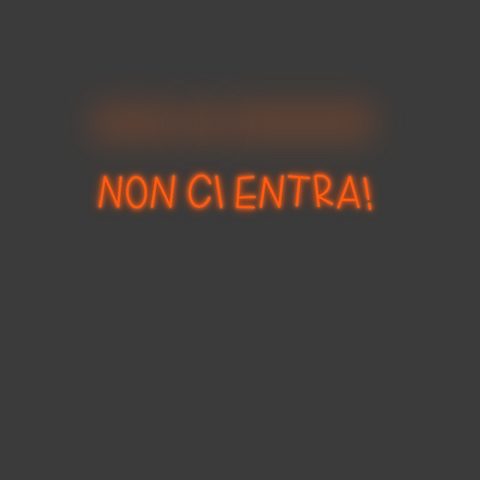 La tua scrittina Non ci entra!