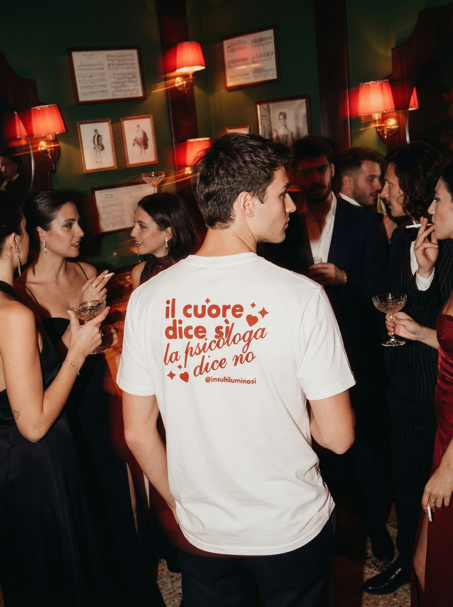 Maglietta "Il cuore dice sì la psicologa dice no"