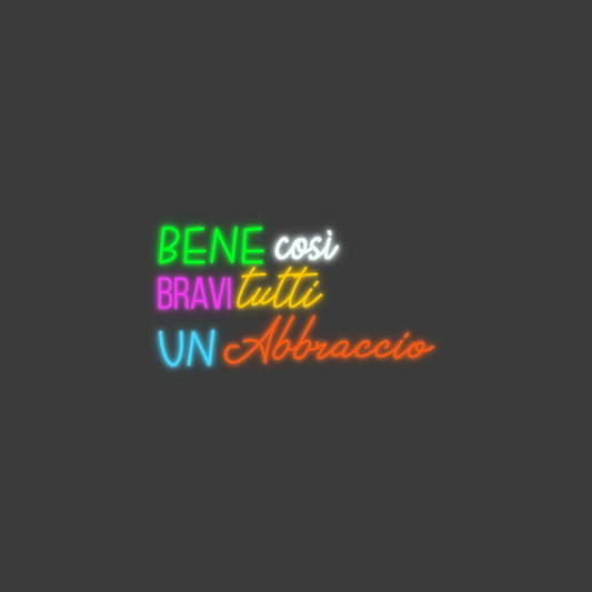 La tua scrittina Bene così 
B...