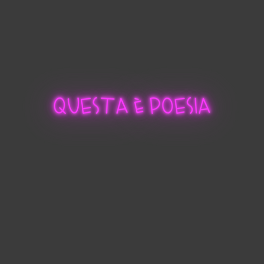 La tua scrittina QUESTA è POESIA