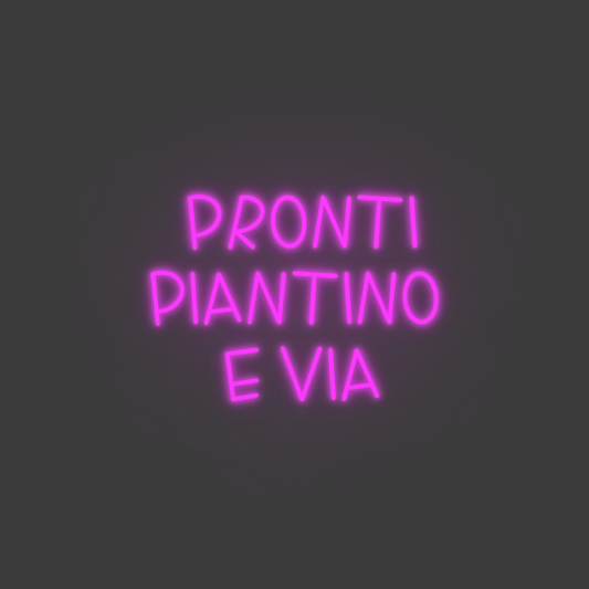 La tua scrittina PRONTI
PIANT...