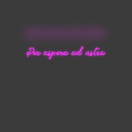 La tua scrittina Per aspera ad...