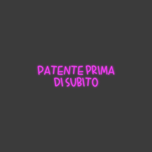 La tua scrittina Patente prima...