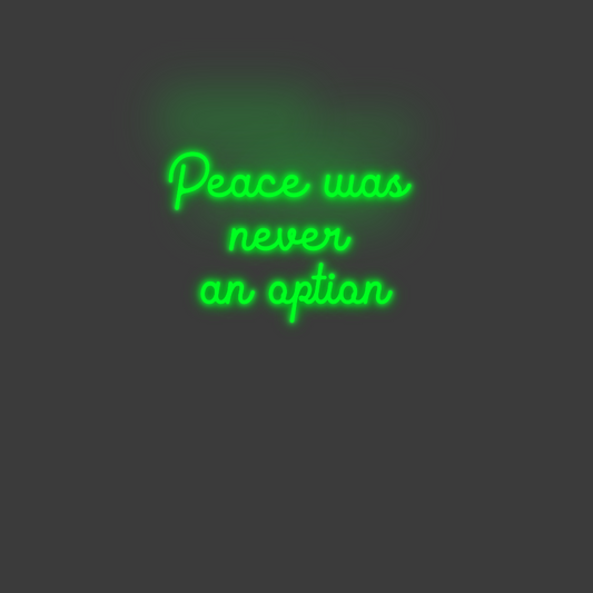 La tua scrittina Peace was 
n...