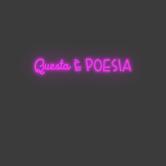La tua scrittina Questa è poesia