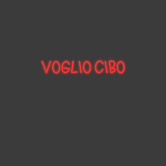 La tua scrittina Voglio cibo
