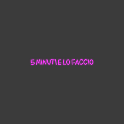La tua scrittina 5 minuti e lo...