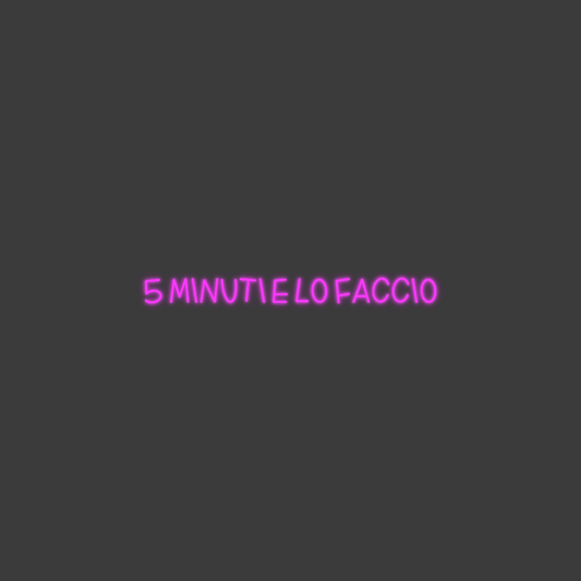 La tua scrittina 5 minuti e lo...