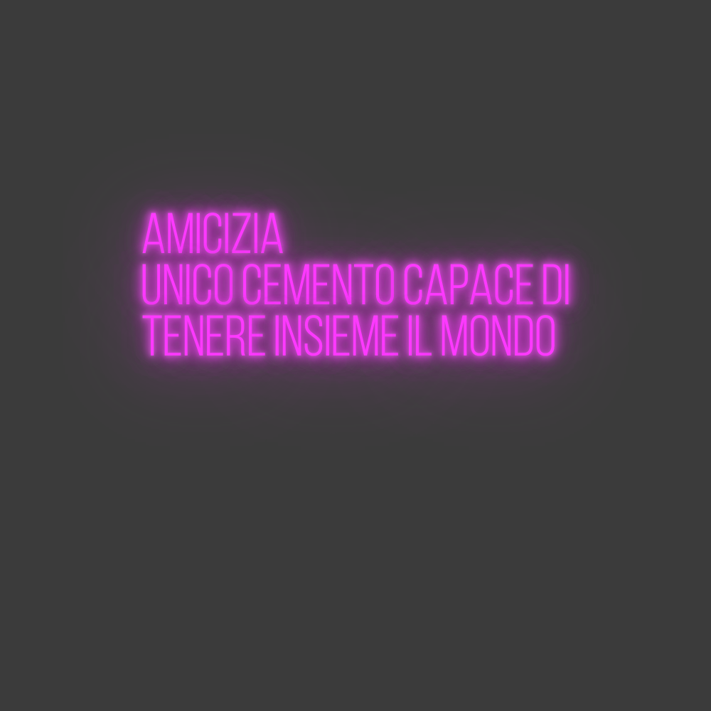 La tua scrittina amicizia
uni...