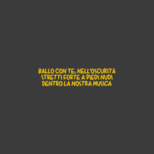 La tua scrittina Ballo con te,...