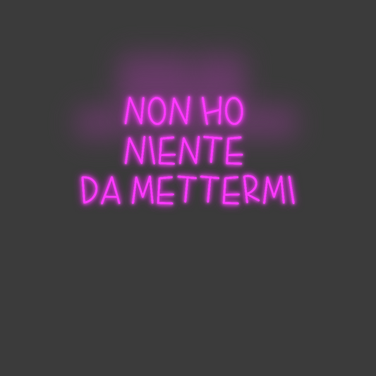 La tua scrittina Non ho 
nien...