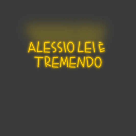 La tua scrittina Alessio lei è...