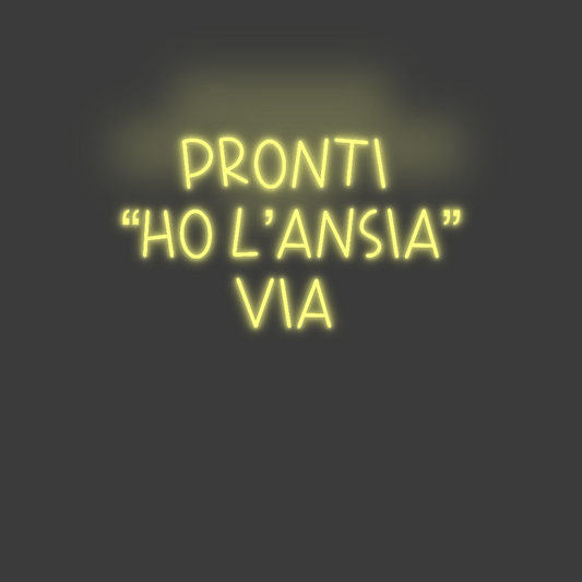 La tua scrittina Pronti 
“Ho ...