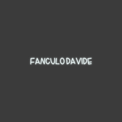 La tua scrittina FANCULO DAVID...