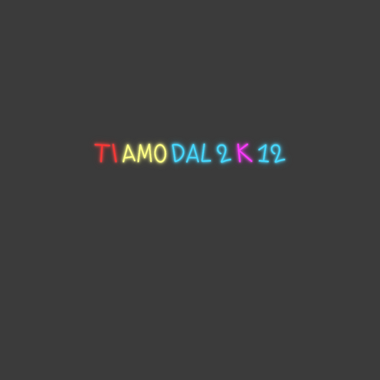 La tua scrittina Ti Amo dal 2 ...