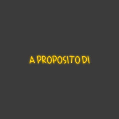 La tua scrittina A proposito di