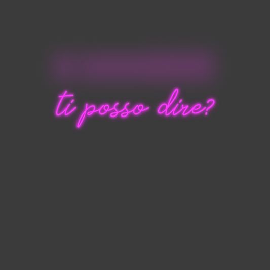 La tua scrittina ti posso dire?