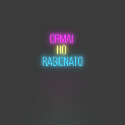 La tua scrittina Ormai 
ho 
...
